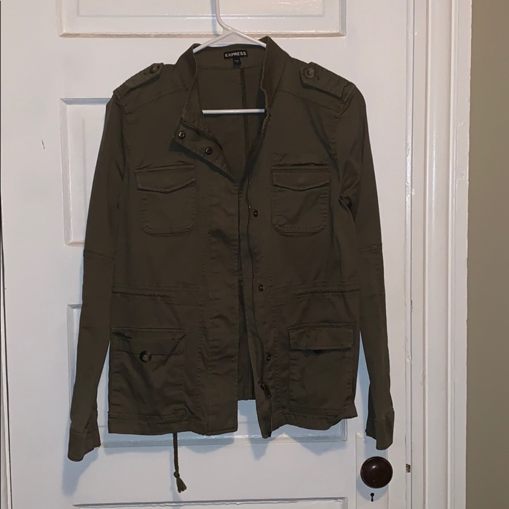 Green utility jacket